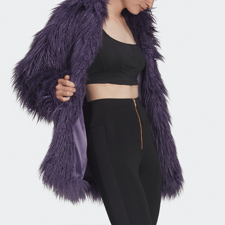 Details for (W) adidas Originals 仿皮草外套 紫科技 HG6679