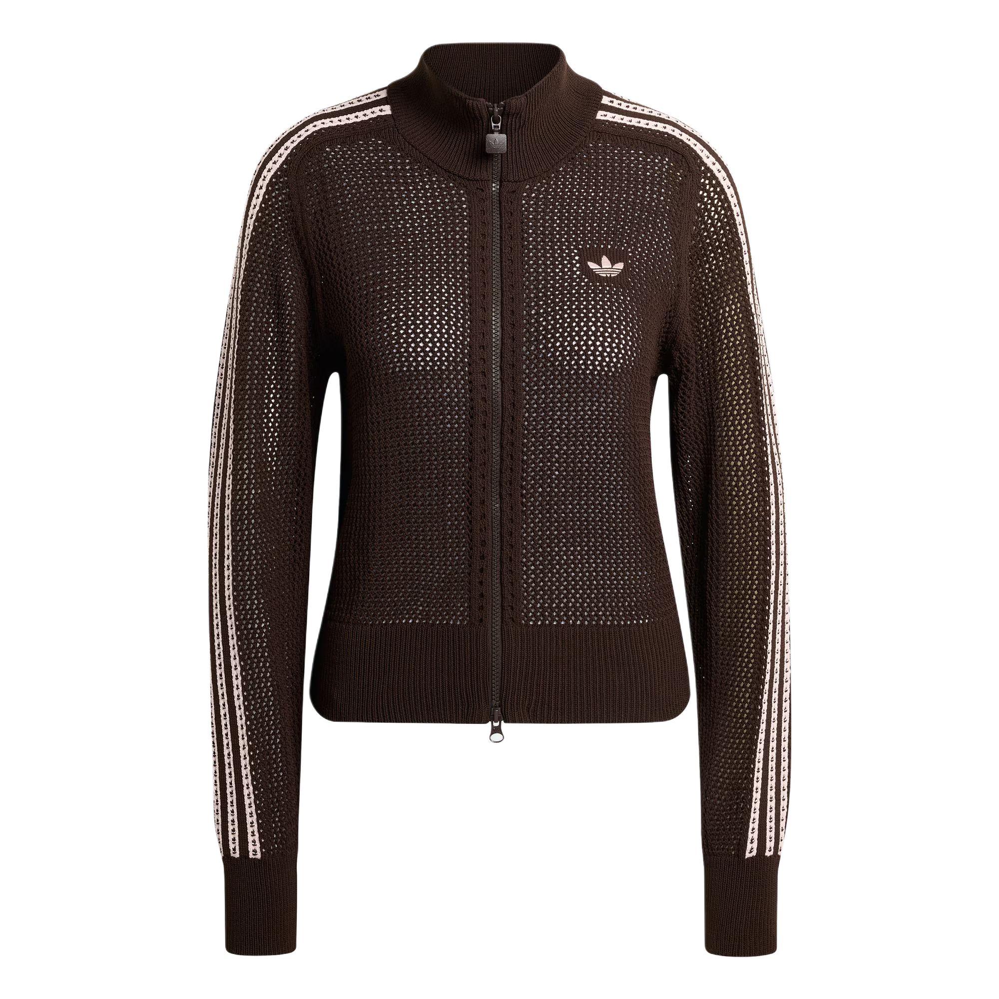 (Women) adidas Originals Firebird Crochet Track Top Striped Knit Long-Sleeve Jacket KE0202
