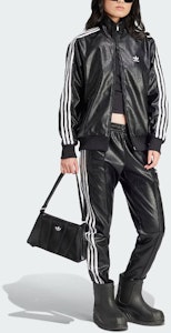 (W) adidas Originals Firebird 女款仿皮復古黑色運動外套 IY2912 Purchase (W) adidas Originals Firebird 女款仿皮復古黑色運動外套 IY2912