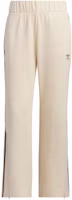 (Women) adidas Originals Flared Pants Logo 3-Stripes Knit Joggers Sand Beige Retro IP3001