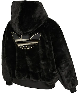 (W) 阿迪达斯经典款黑色羊羔绒抓绒连帽夹克 HC6600 Lookbook (W) 阿迪达斯经典款黑色羊羔绒抓绒连帽夹克 HC6600