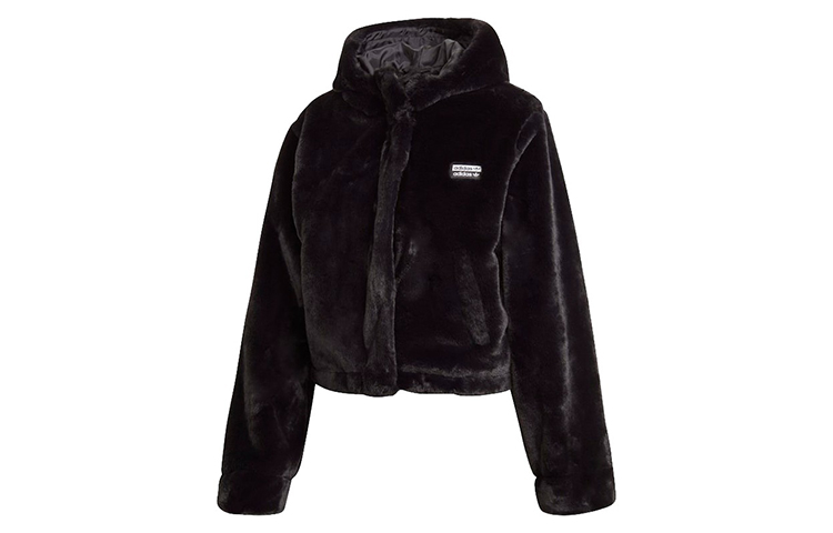 (Women) adidas Originals Fleece Hoodie Black GD3965