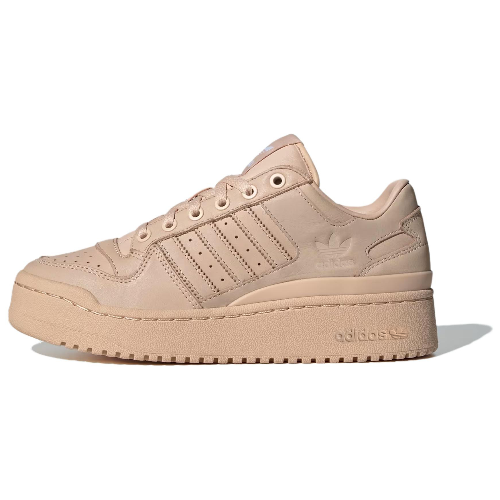 (Women) adidas Originals Forum Bold Low Sneakers Light Brown Casual Comfort Shoes IF9507
