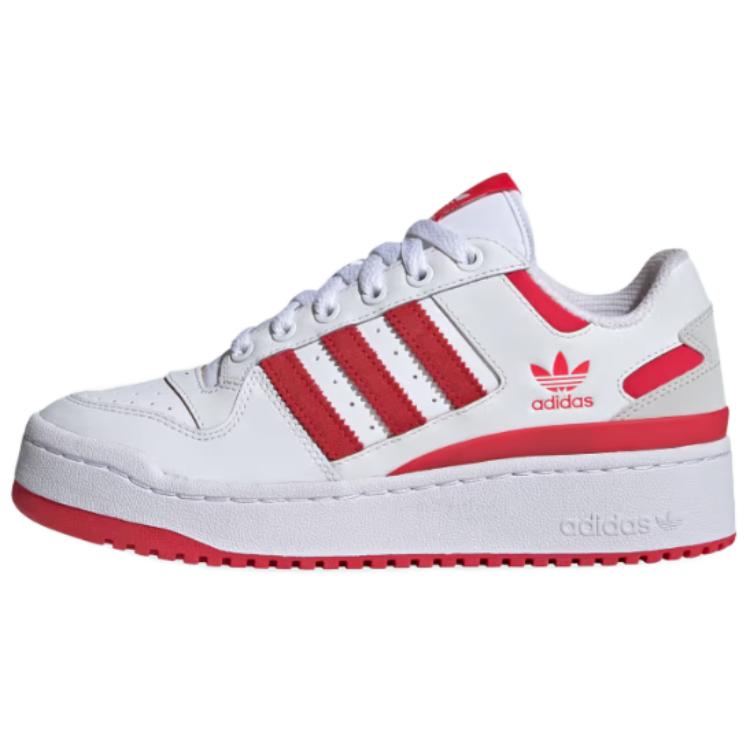 (Women) adidas Originals Forum Bold Stripes White Red Low-Top Sneakers. ID0565