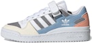 Buy (W) adidas Originals Forum Low Sepatu Skate Tahan Aus Non-Slip Putih Biru Abu-abu GZ4405