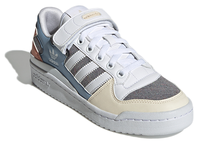 (W) adidas originals Forum Low Wear-resistant Non-Slip Casual Skateboarding Shoes White Blue Gray GZ4405 IGFul