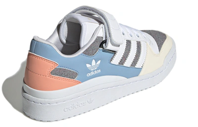 (Women) adidas originals Forum Low Wear-resistant Non-Slip Casual Skateboarding Shoes White Blue Gray GZ4405