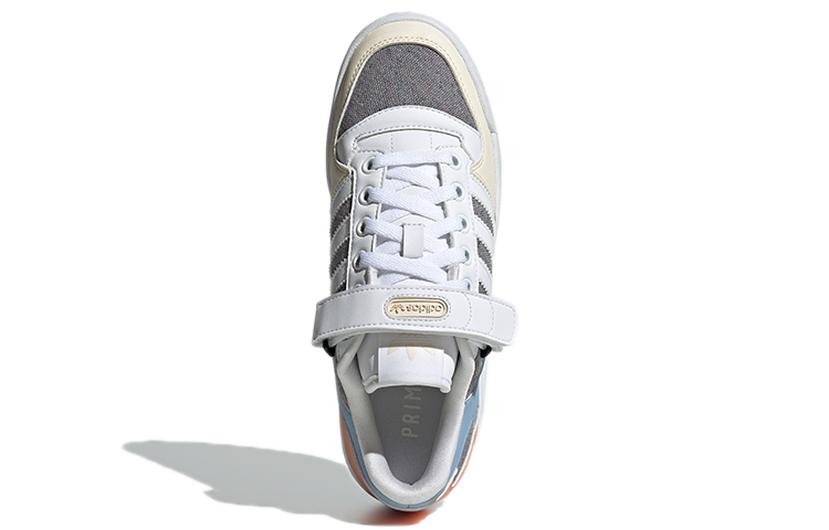 (W) adidas originals Forum Low Wear-resistant Non-Slip Casual Skateboarding Shoes White Blue Gray GZ4405 IGFul
