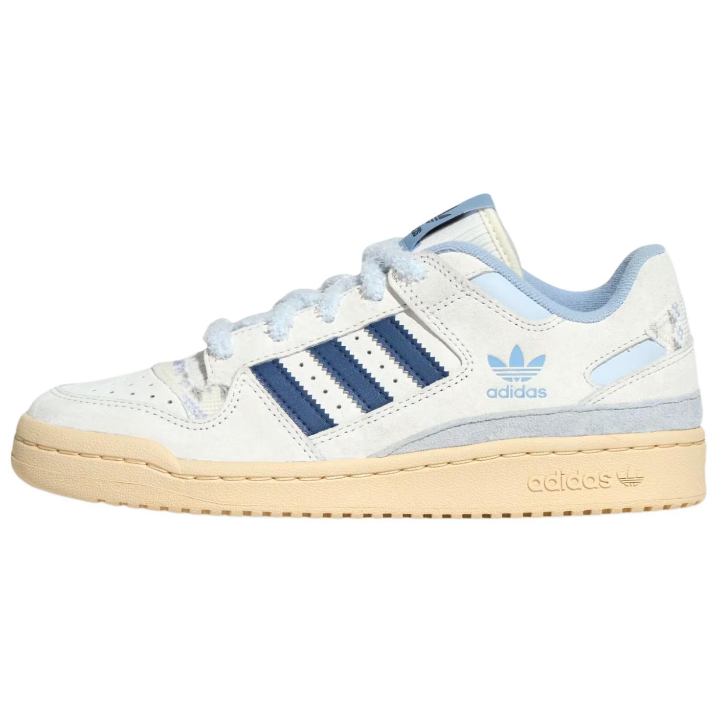 (Women) adidas Originals Forum Low White Synthetic Leather Sneakers KJ4299