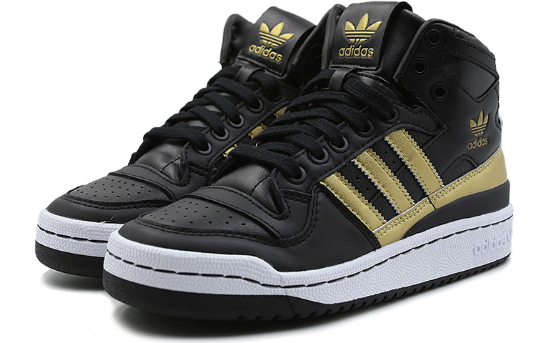 (W) adidas originals Forum Mid 'Black/Gold' 圖 4