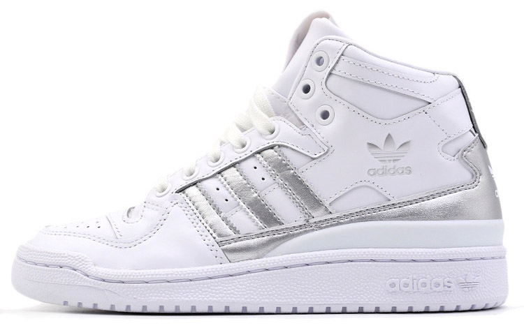 (Women) adidas originals Forum Mid 'Refined White/Metallic Silver' D98182