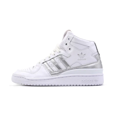 (W) adidas originals Forum Mid 'Refined White/Metallic Silver'
