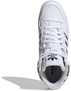 adidas originals FORUM Mid 防滑耐磨 中筒 滑板鞋 女式 白色碎花 Shop adidas originals FORUM Mid 防滑耐磨 中筒 滑板鞋 女式 白色碎花