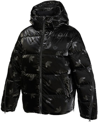 (W) アディダス オリジナルズ FW22 ブラック ロゴ プリント パファー ジャケット フード付き HS9510 Order (W) アディダス オリジナルズ FW22 ブラック ロゴ プリント パファー ジャケット フード付き HS9510