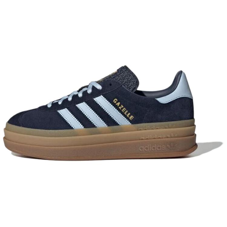 (Women) adidas Originals Gazelle Bold Blue Leather Low-Top Casual Sneakers IH6787