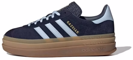 (Women) adidas Originals Gazelle Bold Blue Leather Low-Top Casual Sneakers IH6787 (Women) adidas Originals Gazelle Bold Blue Leather Low-Top Casual Sneakers IH6787