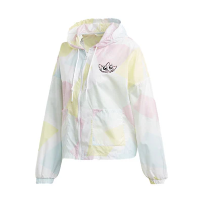 (Women) adidas Originals Graphic Windbreaker Jacket White/Multi-Color GK3680