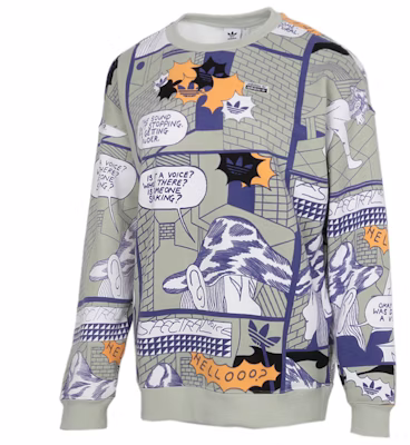 (Women) adidas Originals Green Cartoon Graphic Crewneck Sweatshirt Casual Wear GN4265 Buy (Women) adidas Originals Green Cartoon Graphic Crewneck Sweatshirt Casual Wear GN4265