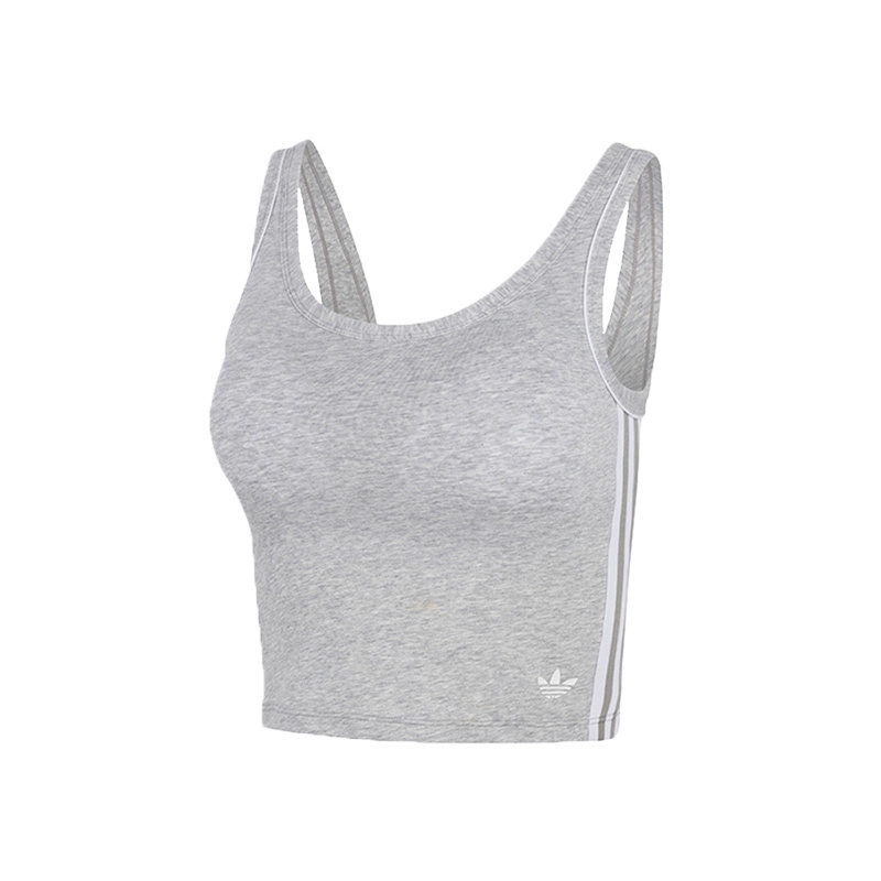 (Women) adidas Originals Grey Sleeveless Stretch Sports Tank Top. 4A0410-202