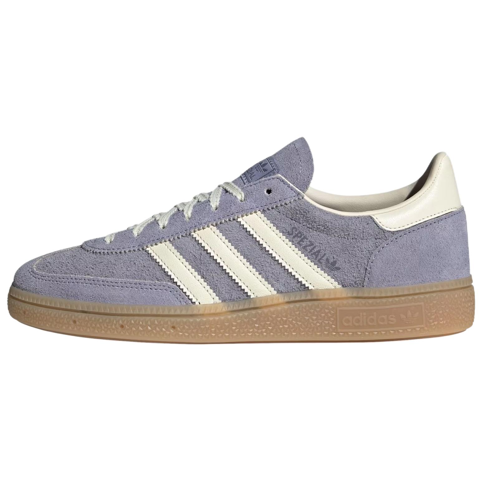 (Women) adidas Originals Handball Spezial Low-Top Shoes Women’s Purple White. JR0849 Shoes