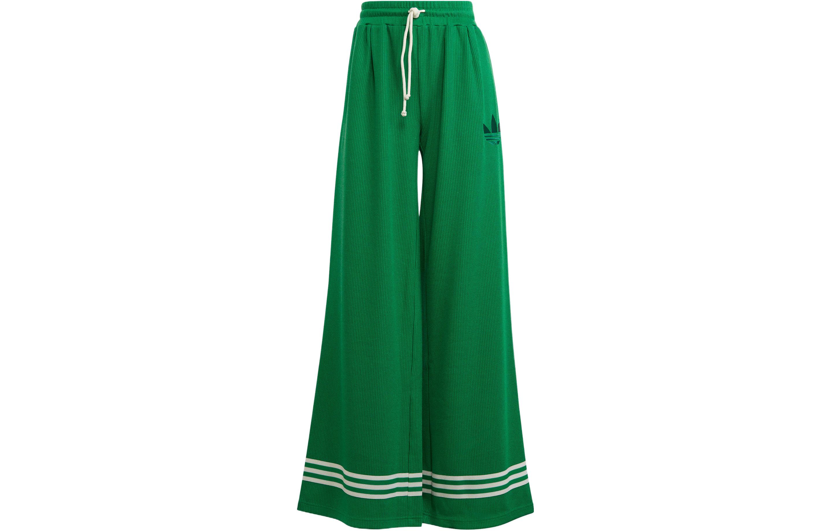 (Women) adidas Originals Heritage Now Wide-Leg Knit Pants Green IB2045