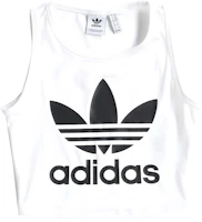 (Women) adidas Originals High-Waist Sleeveless Crop Top White FL4079-YC (Women) adidas Originals High-Waist Sleeveless Crop Top White FL4079-YC