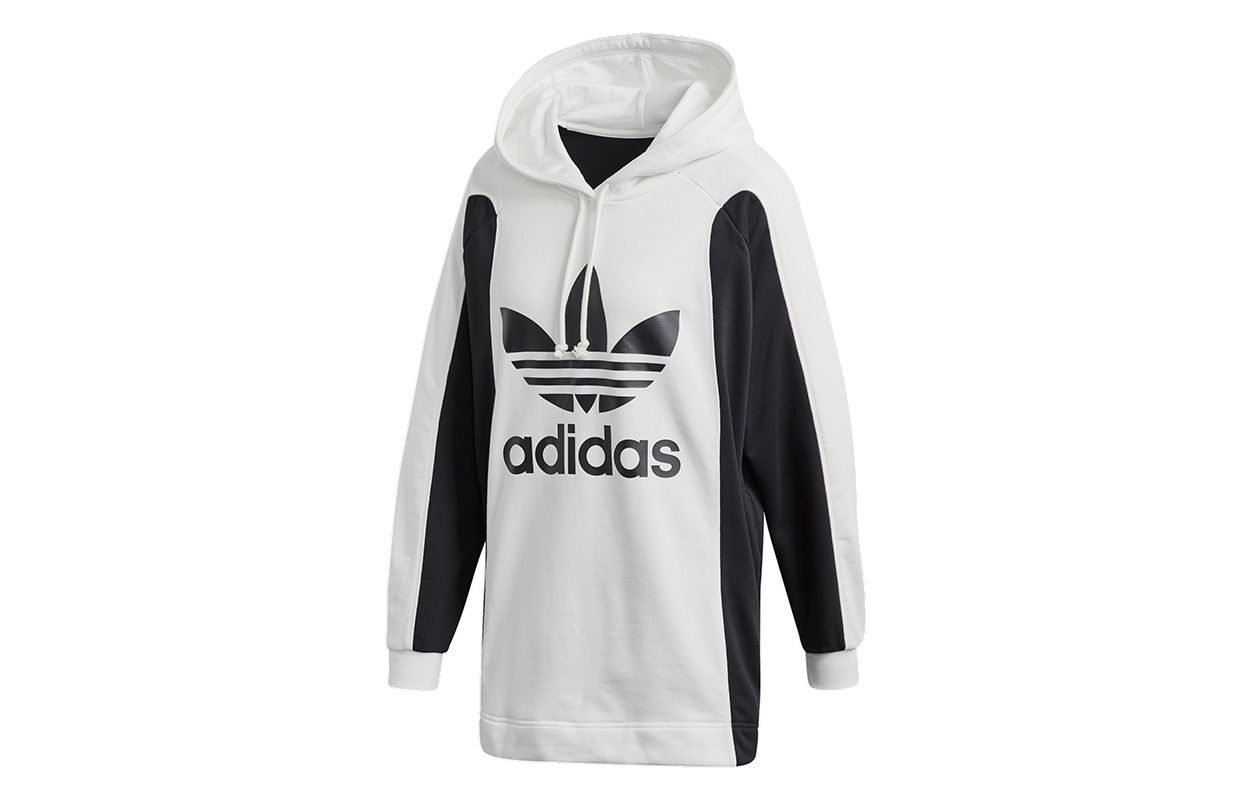 (Women) adidas Originals Hoodie Retro Pullover Black/White FL4127
