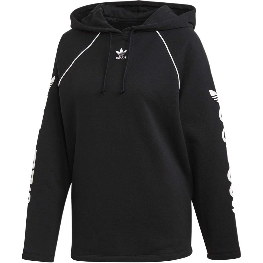 (Women) adidas Originals Knit Pullover Hoodie - Black Breathable Casual Wear DN8119