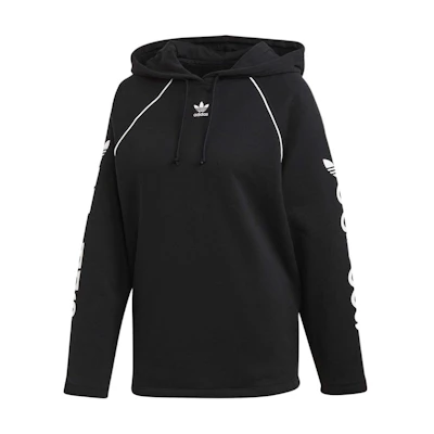 (Women) adidas Originals Knit Pullover Hoodie - Black Breathable Casual Wear DN8119