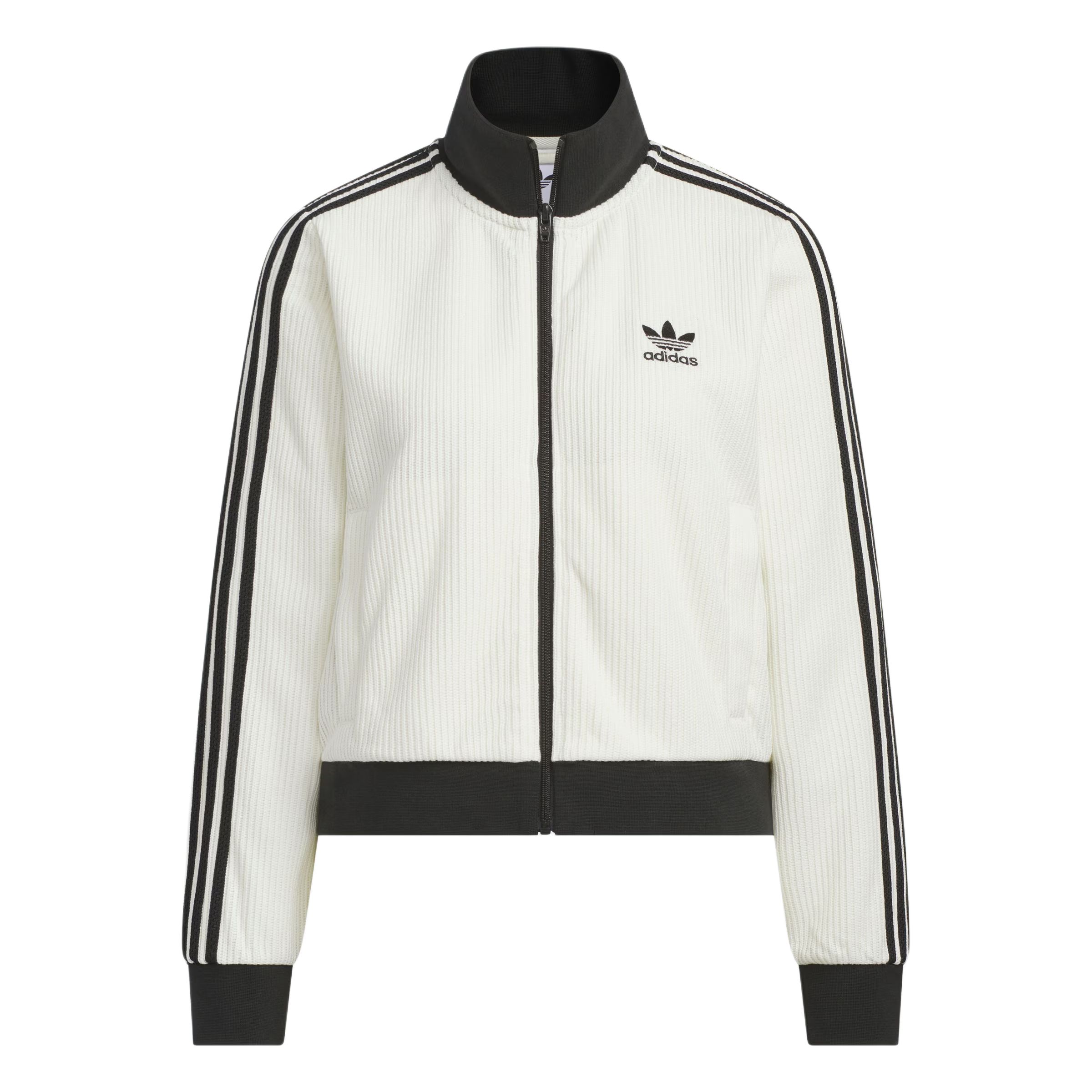 (Women) adidas Originals Knit Track Jacket Loose Fit with Stand Collar KC2649