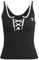 (Women) adidas Originals Lace-Up Neck Tank Top Black HK5060-YC (Women) adidas Originals Lace-Up Neck Tank Top Black HK5060-YC