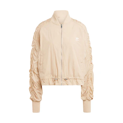 (Women) adidas Originals Lightweight Bomber Jacket Magic Beige Women’s Three-Stripes IY3422
