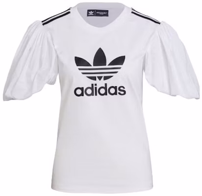 (Women) adidas Originals Logo Print Retro Bubble Sleeve Striped T-Shirt Women White H59038 Buy (Women) adidas Originals Logo Print Retro Bubble Sleeve Striped T-Shirt Women White H59038