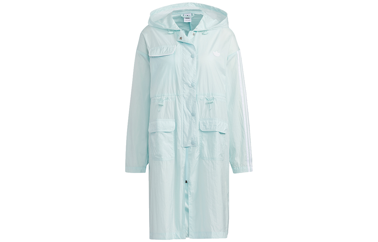 (Women) adidas Originals Long Hooded Outdoor Jacket Green HC6587 圖 2