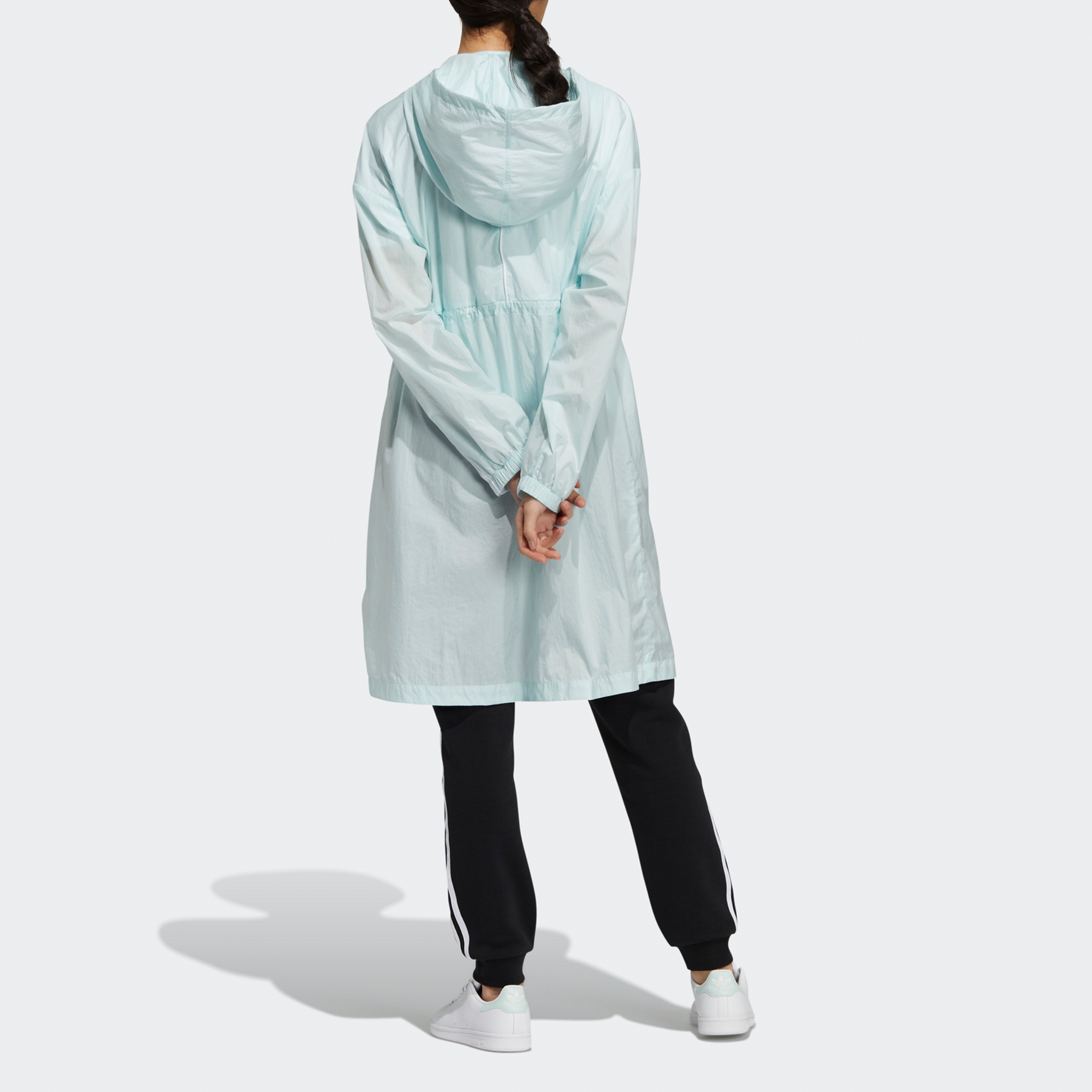 (Women) adidas Originals Long Hooded Outdoor Jacket Green HC6587 圖 4