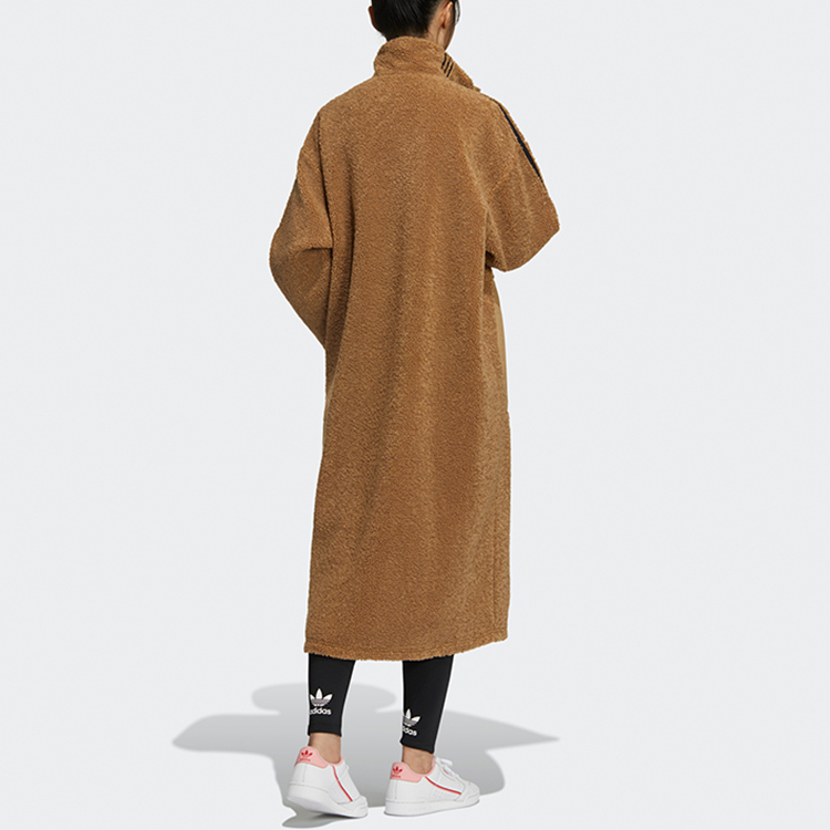 Details for (W) adidas Originals Jaket Panjang Sherpa Reversible Fleece Cardboard Kuning GV2928