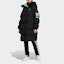 Lookbook (W) 阿迪达斯Originals长款连帽羽绒外套黑色冬季款. HF1581