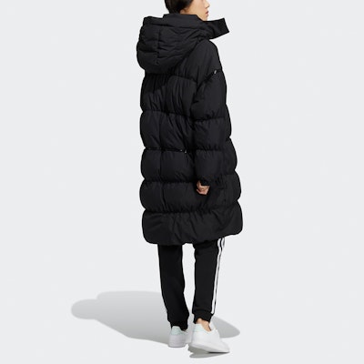 (W) 阿迪达斯Originals长款连帽羽绒外套黑色冬季款. HF1581 Shop (W) 阿迪达斯Originals长款连帽羽绒外套黑色冬季款. HF1581