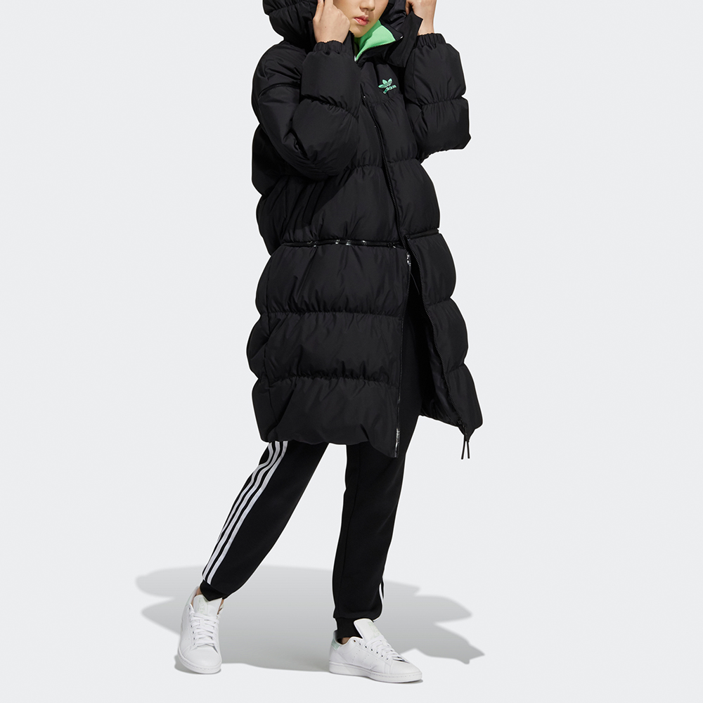Purchase (W) 阿迪达斯Originals长款连帽羽绒外套黑色冬季款. HF1581