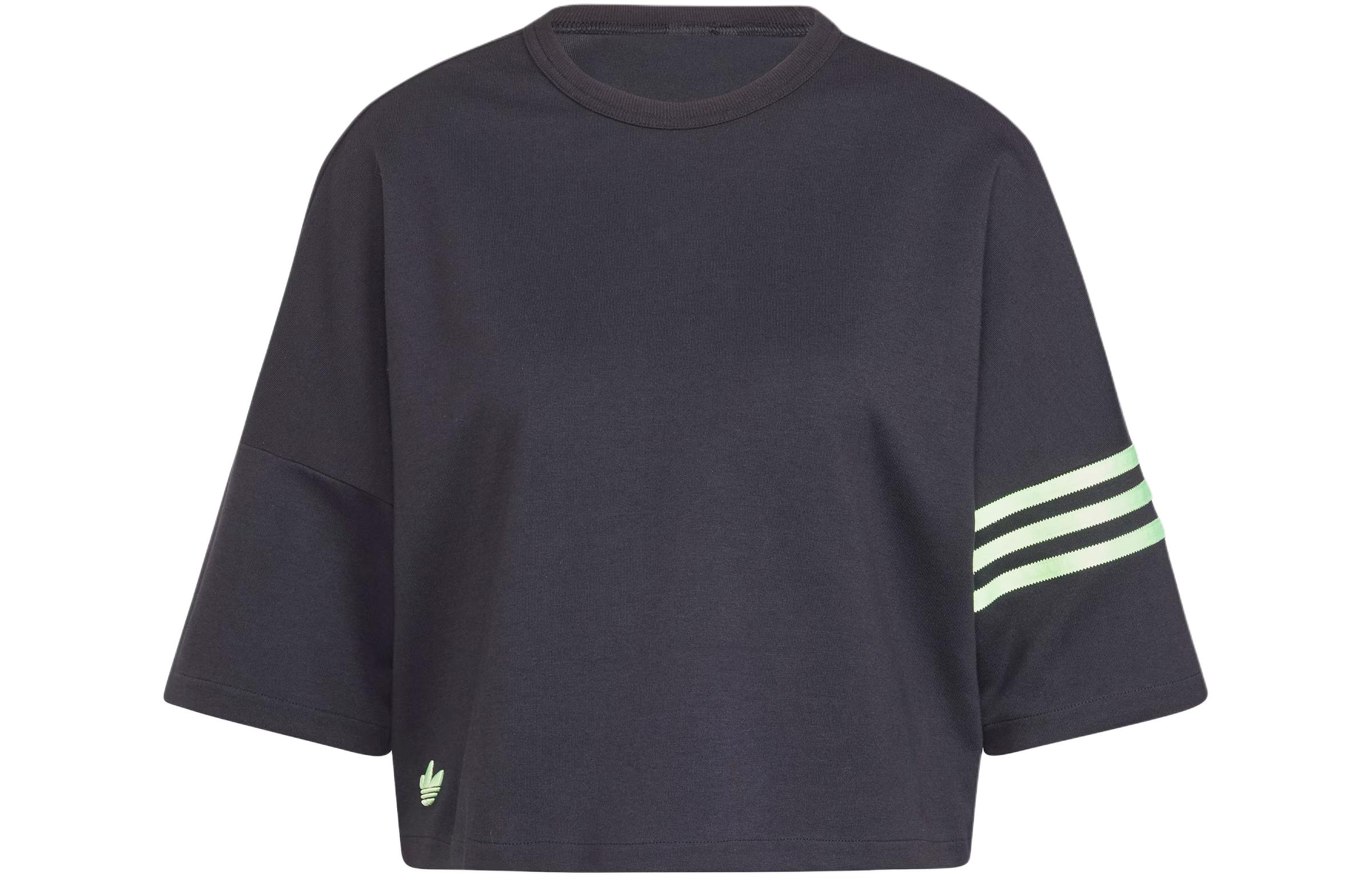 (Women) adidas Originals Loose-Fit Triple Stripe T-Shirt Black IU2499