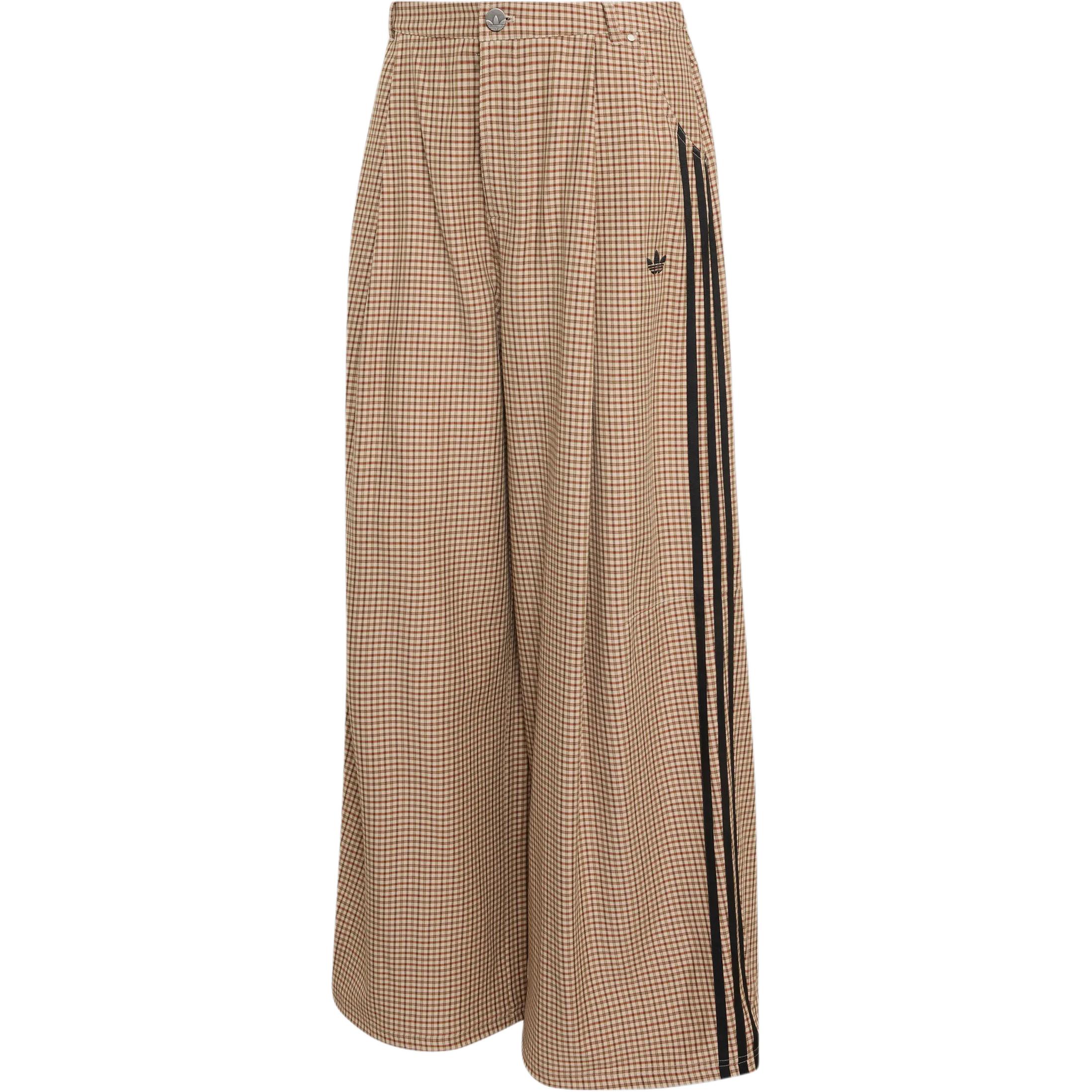 (Women) adidas Originals Loose Retro Checkered Striped Casual Track Pants Women LE8309