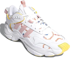 Lookbook adidas originals Magmur Runner 低筒 跑步鞋 女款 白黃粉