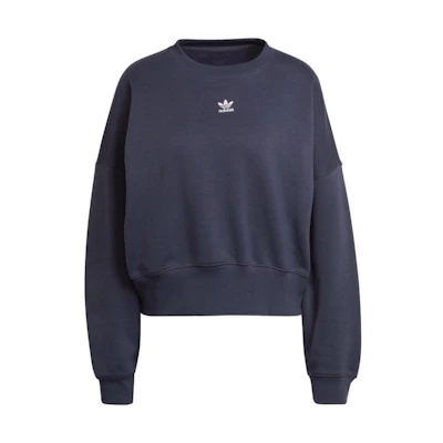 (Women) adidas Originals Navy Blue Crewneck Logo Sweatshirt HF7481-INTERNATIONAL