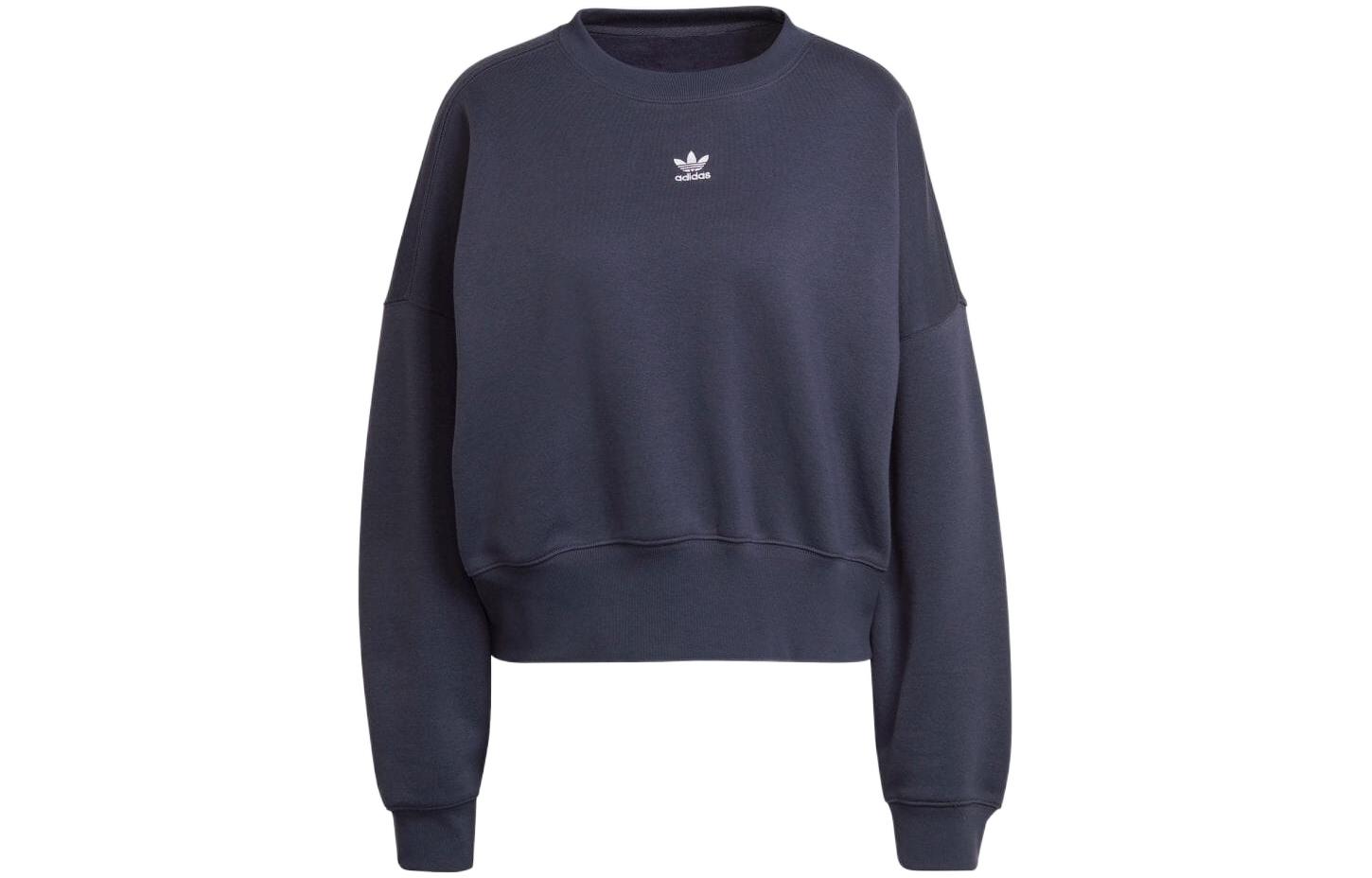 (Women) adidas Originals Navy Blue Crewneck Logo Sweatshirt HF7481-INTERNATIONAL 圖 2