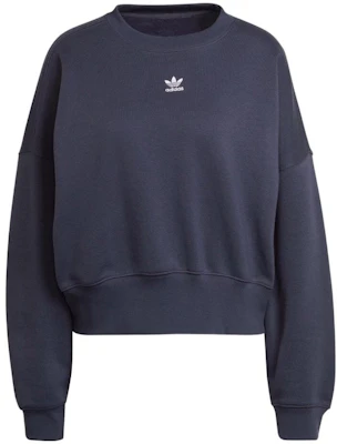 (Women) adidas Originals Navy Blue Crewneck Logo Sweatshirt HF7481-INTERNATIONAL Order (Women) adidas Originals Navy Blue Crewneck Logo Sweatshirt HF7481-INTERNATIONAL