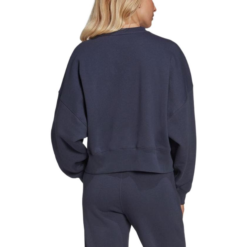 (Women) adidas Originals Navy Blue Crewneck Logo Sweatshirt HF7481-INTERNATIONAL 圖 4