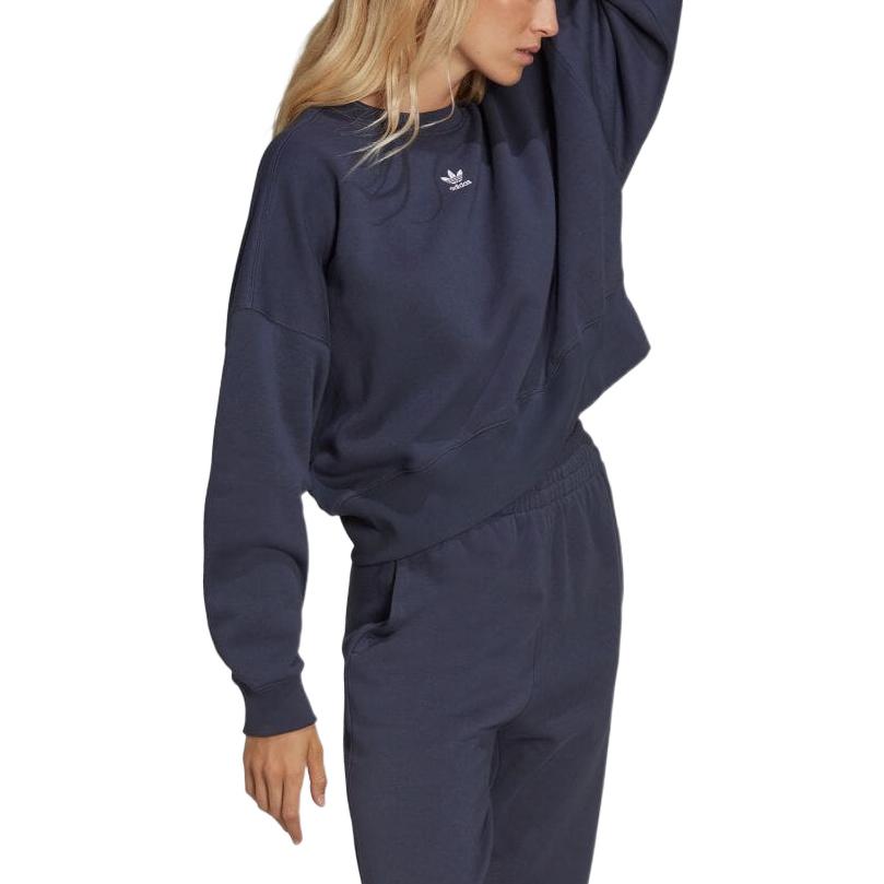 (Women) adidas Originals Navy Blue Crewneck Logo Sweatshirt HF7481-INTERNATIONAL 圖 5