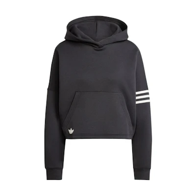 (Women) adidas Originals Neuclassics Black Striped Logo Hoodie Casual Sweatshirt IW5607