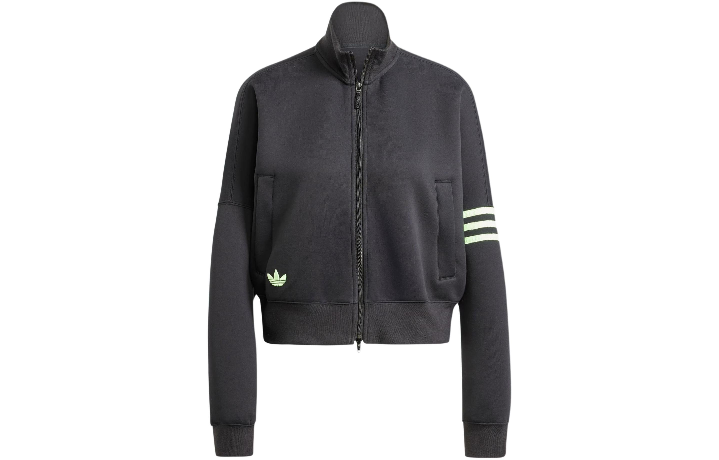 (Women) adidas Originals Neuclassics Black Track Jacket Retro Colorblock Design IU2505