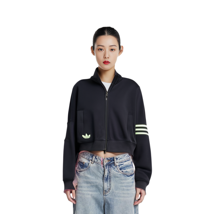 Details for (W) 아디다스 오리지널 뉴클래식 블랙 트랙 자켓 레트로 컬러블록 디자인 IU2505